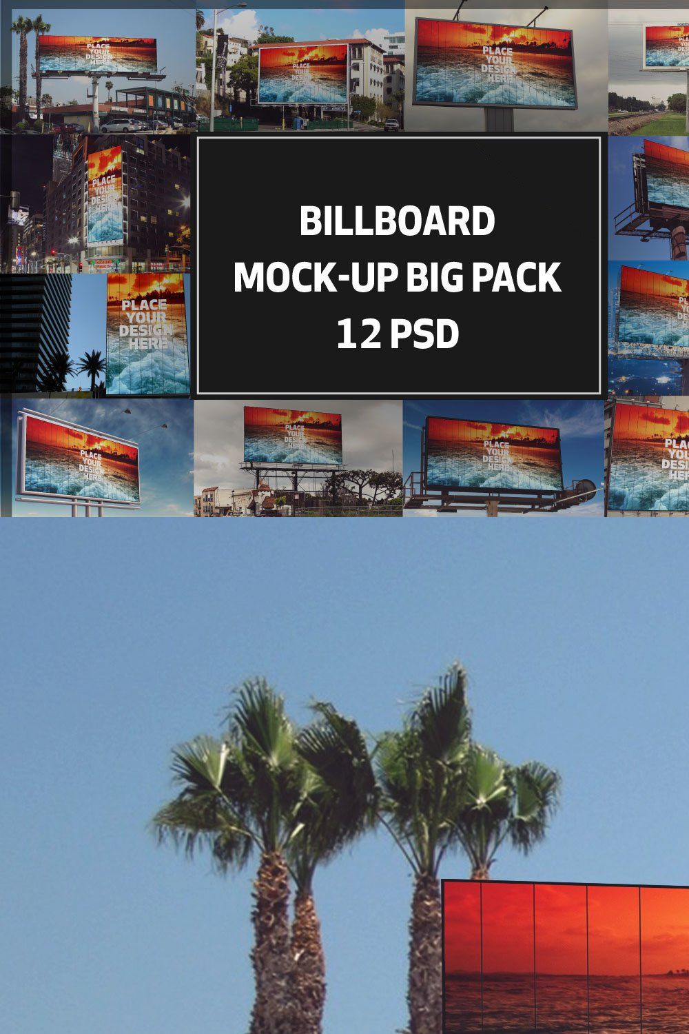 Billboard Mock-up Bigpack#3 pinterest preview image.