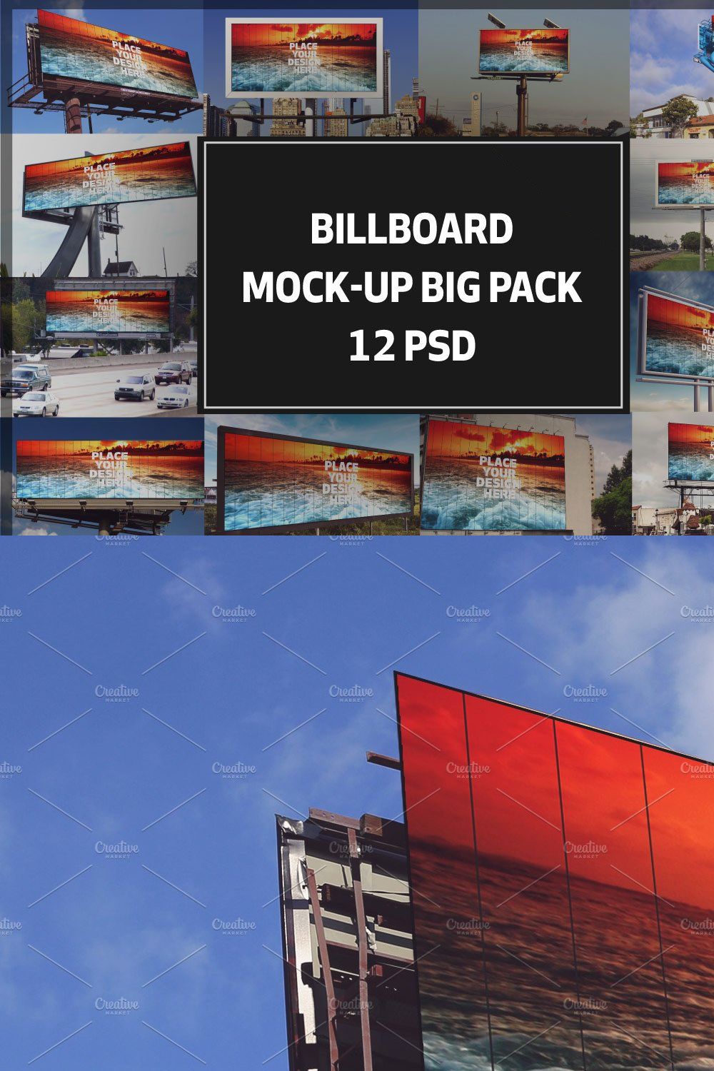 Billboard Mock-up Bigpack#5 pinterest preview image.