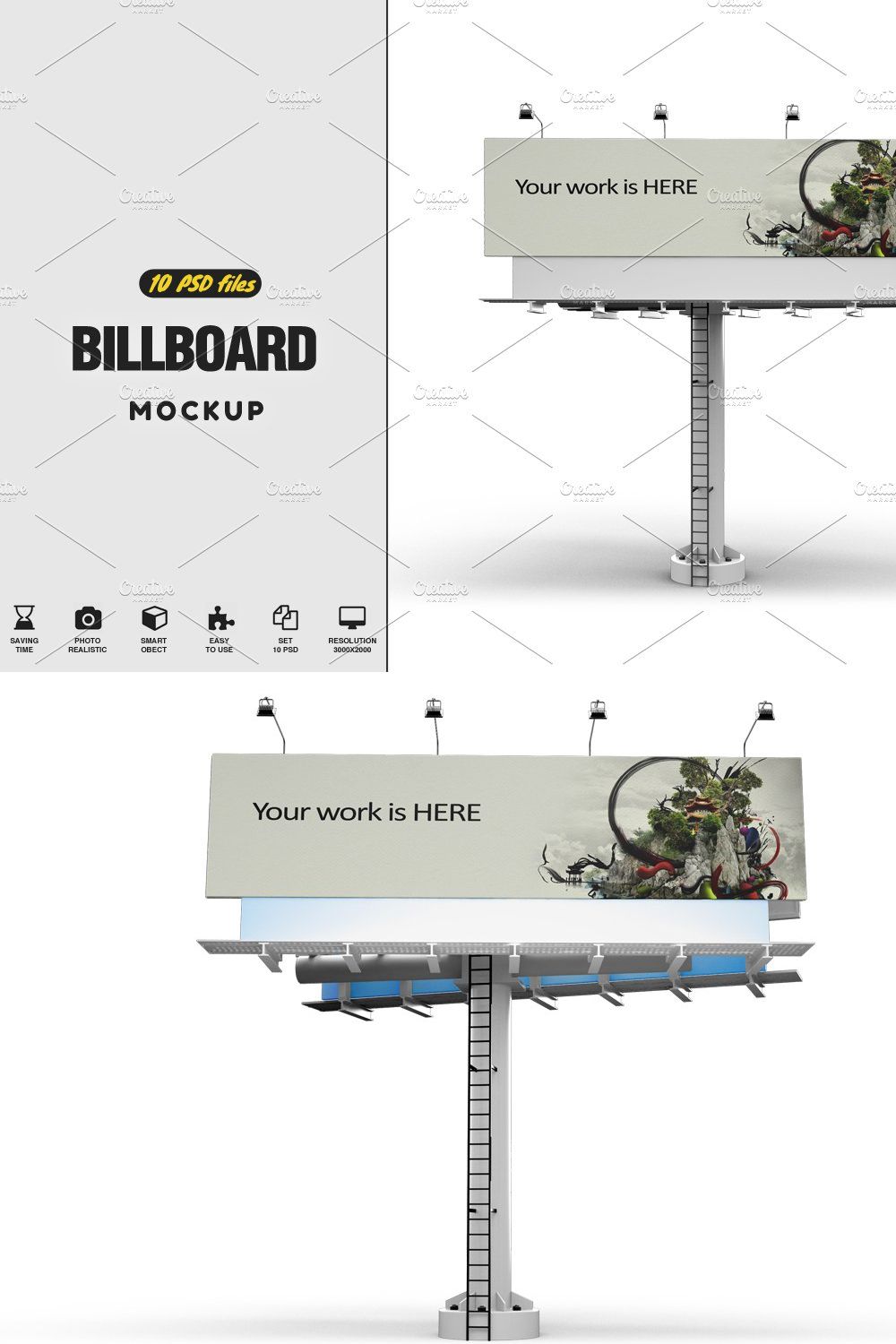 Billboard MockUp pinterest preview image.