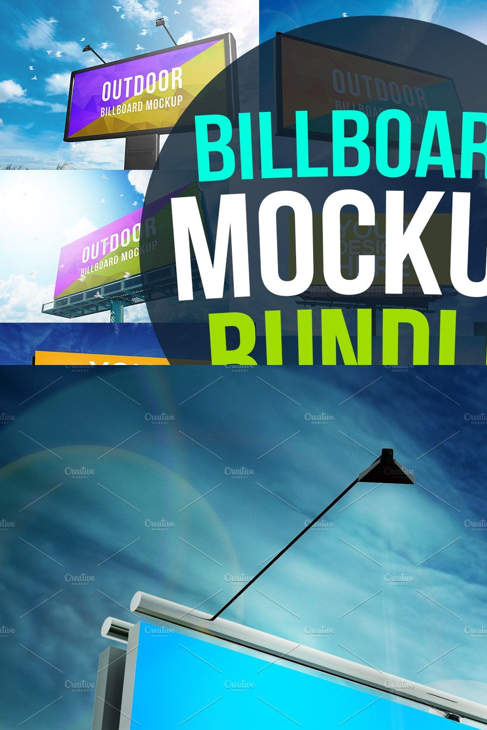 Billboard Mockup Bundle pinterest preview image.