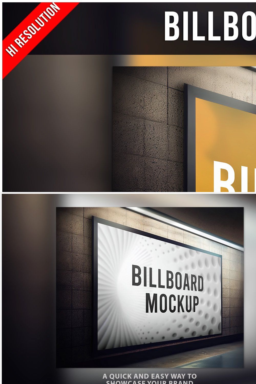Billboard Rectangular Mockup pinterest preview image.