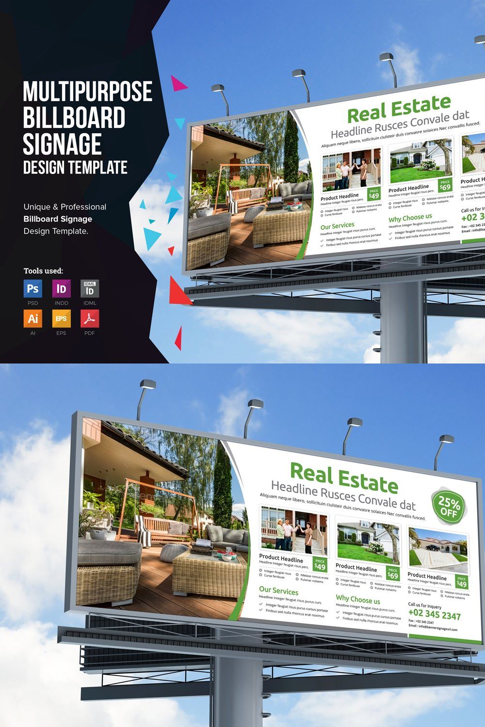Billboard Signage Design v3 pinterest preview image.