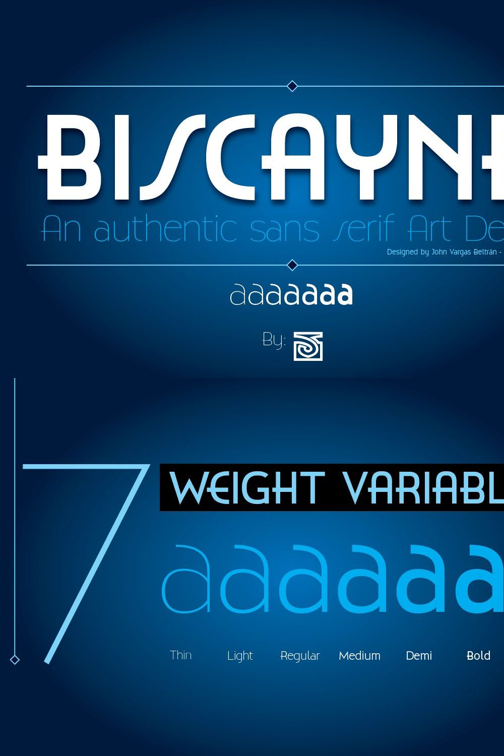 Biscayne Font Family pinterest preview image.