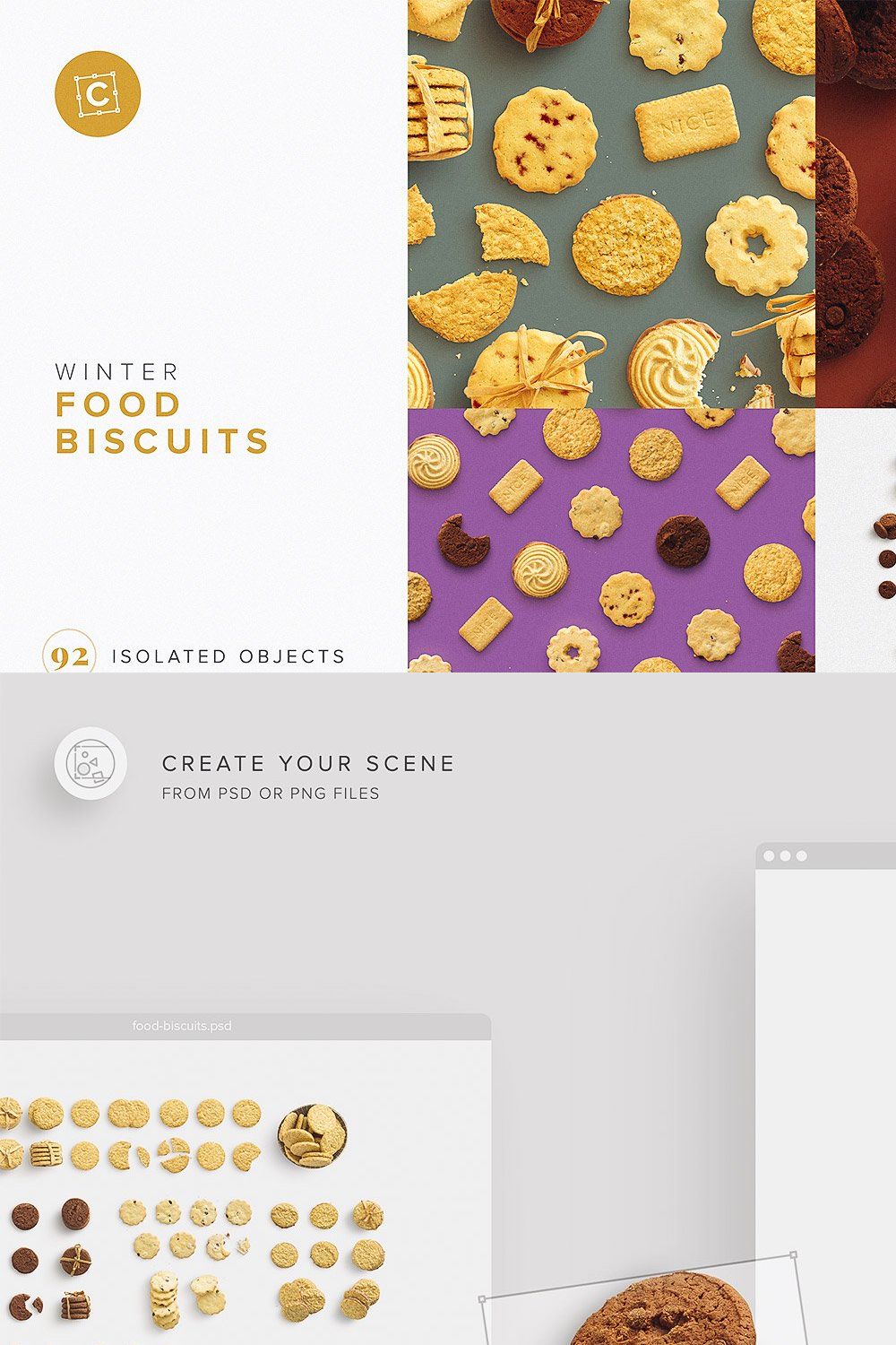 Biscuits & Cookies Scene Creator pinterest preview image.