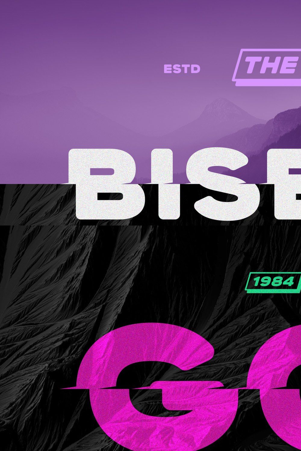 Bisect Font pinterest preview image.