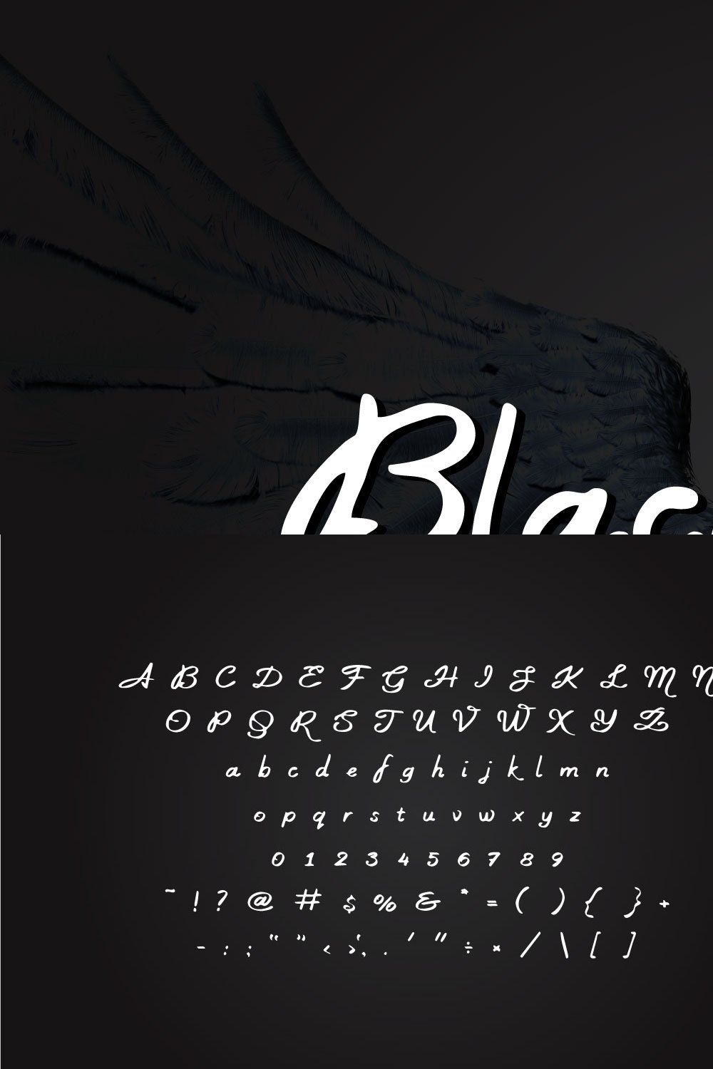 Black Fairy - Script Font pinterest preview image.