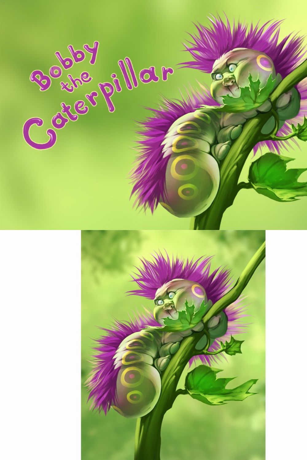 Bobby the Caterpillar pinterest preview image.