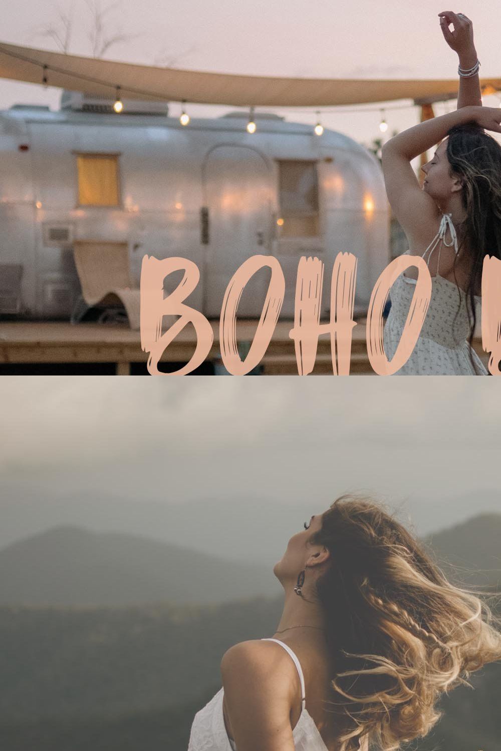 Boho Babe Font pinterest preview image.