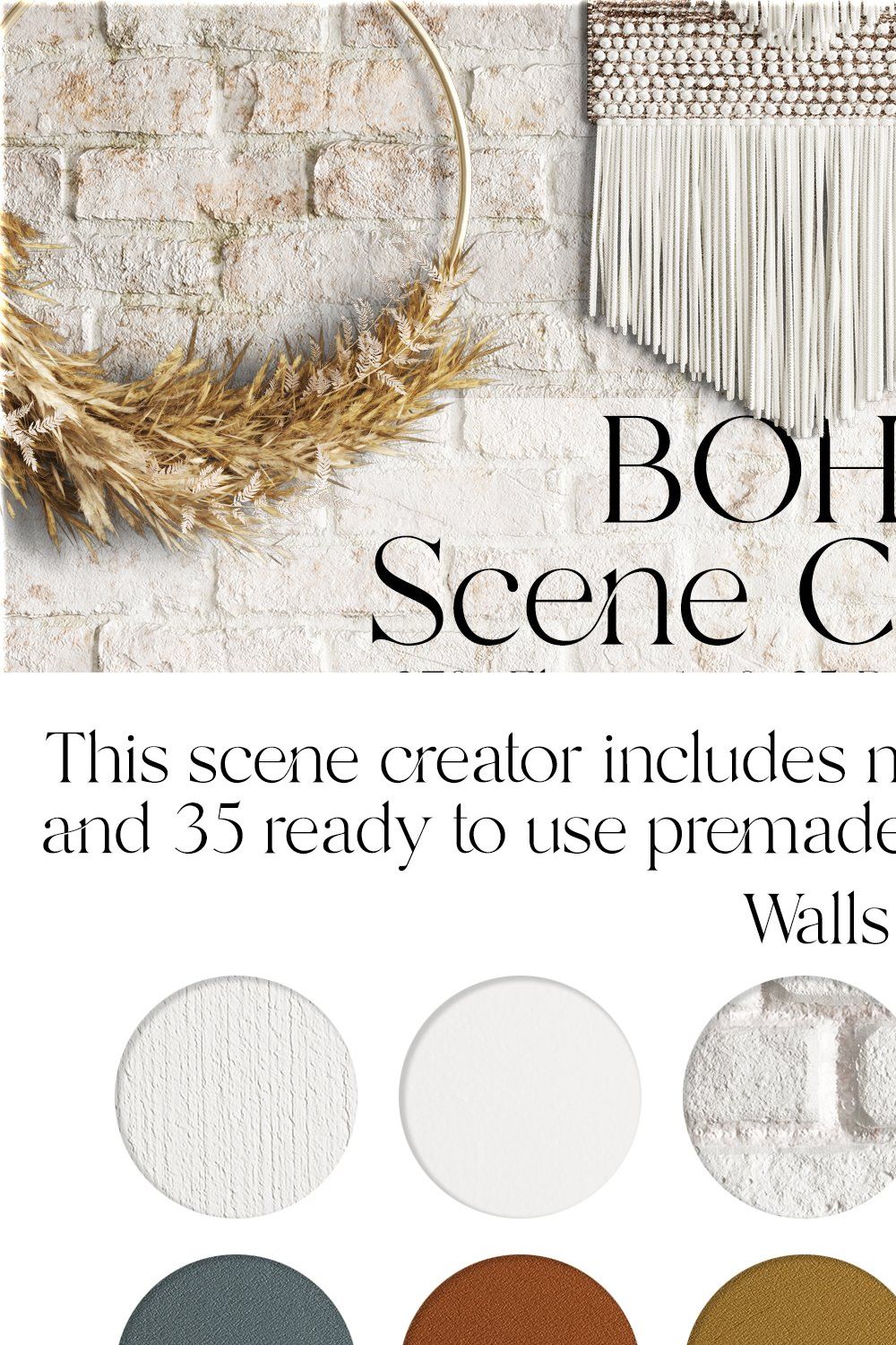 Boho Style Scene Creator - Frames pinterest preview image.