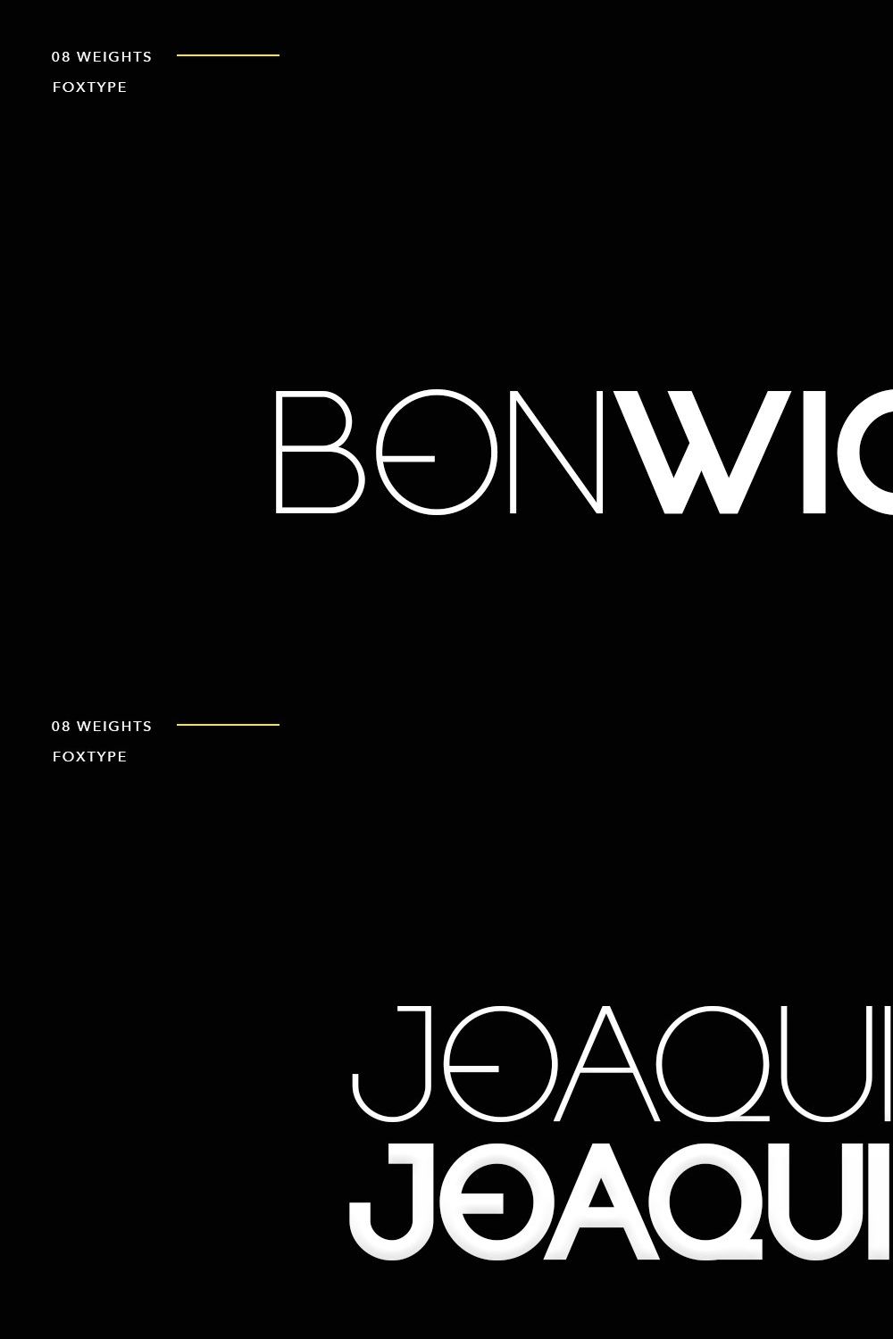 Bonwick Typeface pinterest preview image.