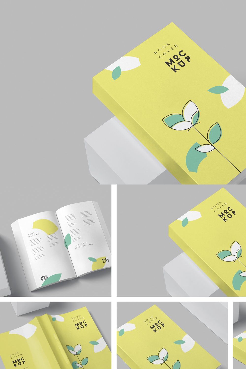 Book Cover Mockups Scene pinterest preview image.