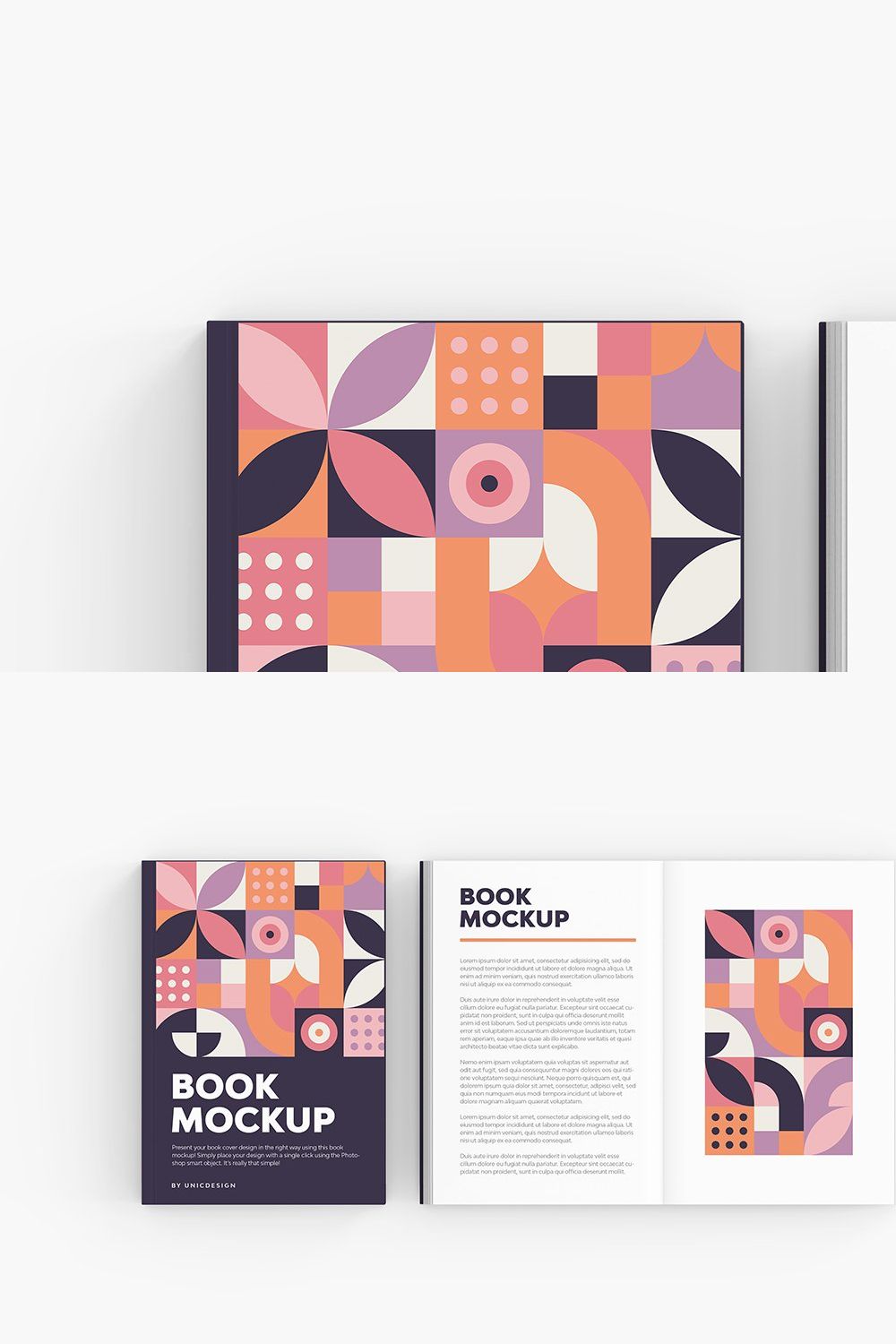 Book Mockup pinterest preview image.