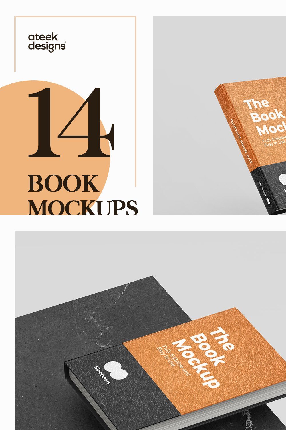 Book Mockup Set - Vol. 1 pinterest preview image.