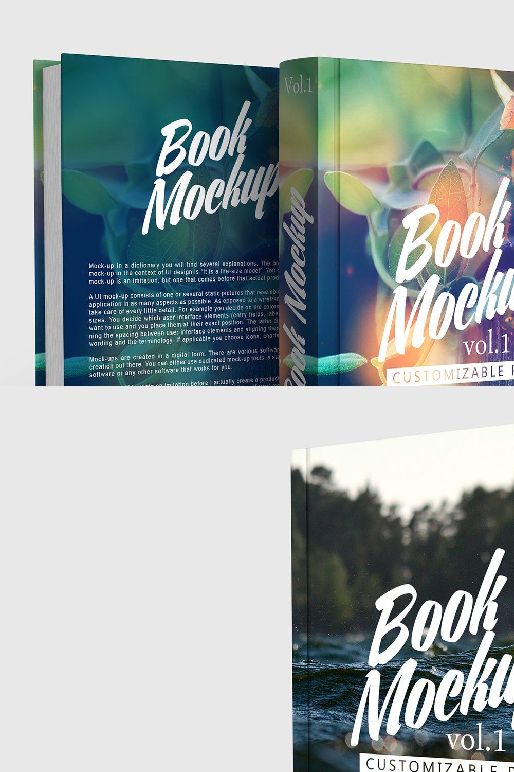 Book Mockup Vol 1 pinterest preview image.