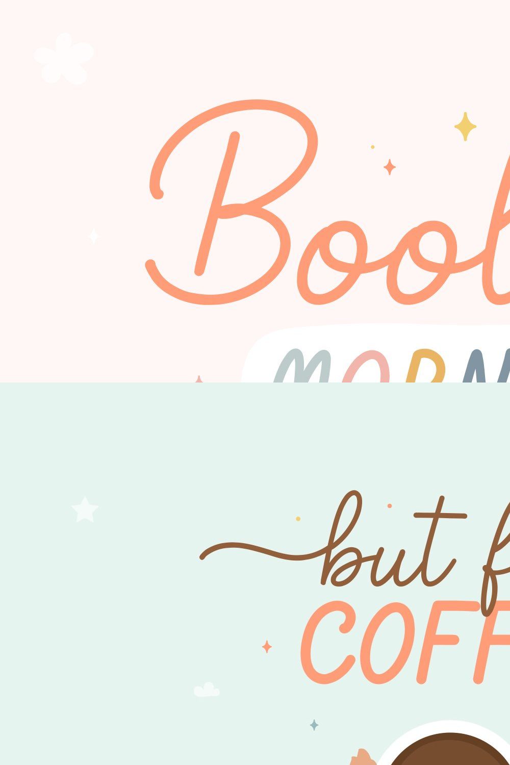 Booline Morning - Monoline Font Duo pinterest preview image.