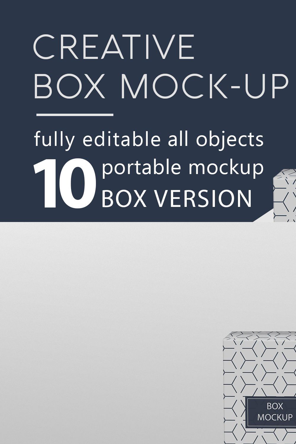 Box Mockup pinterest preview image.