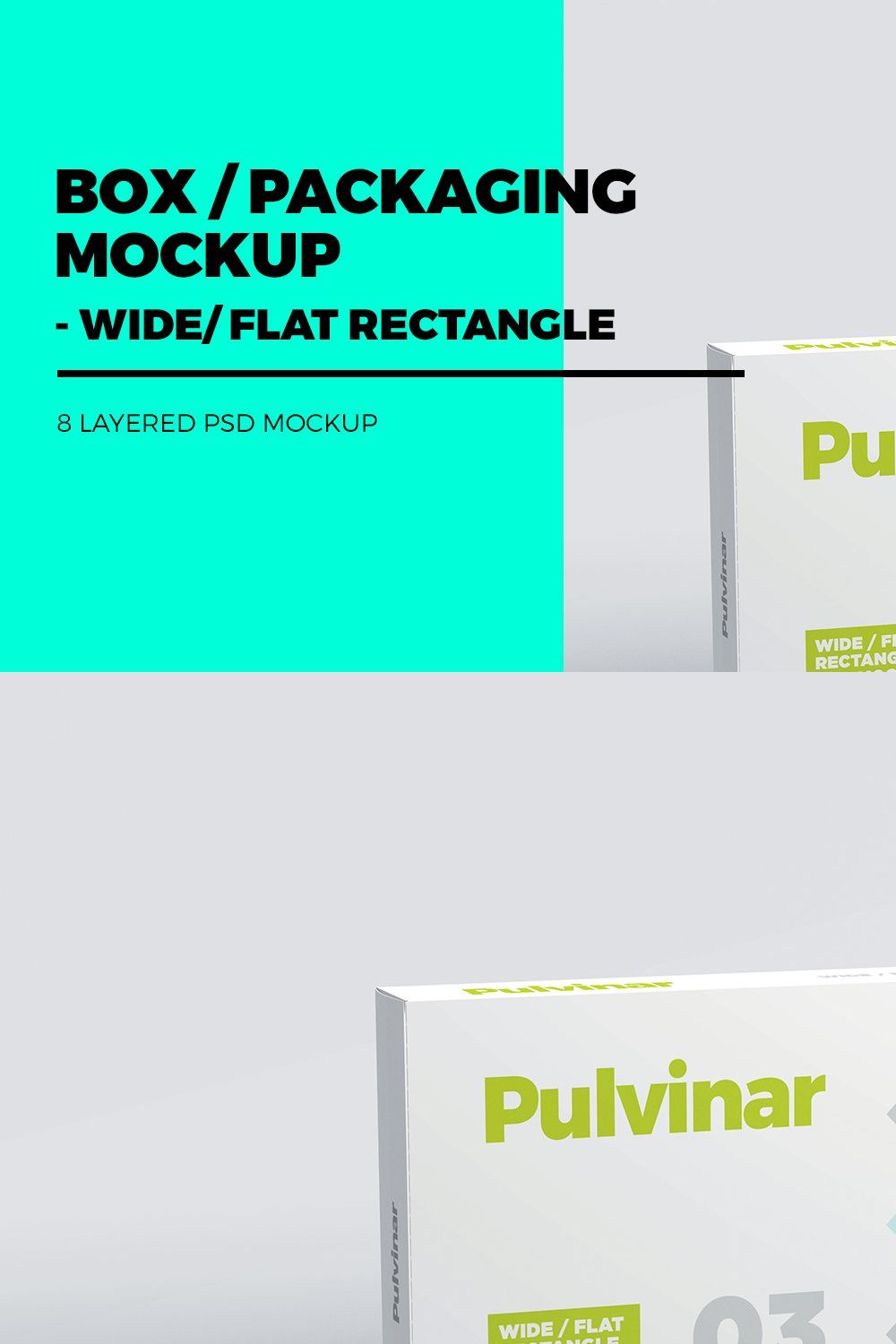 Box / Packaging MockUp pinterest preview image.