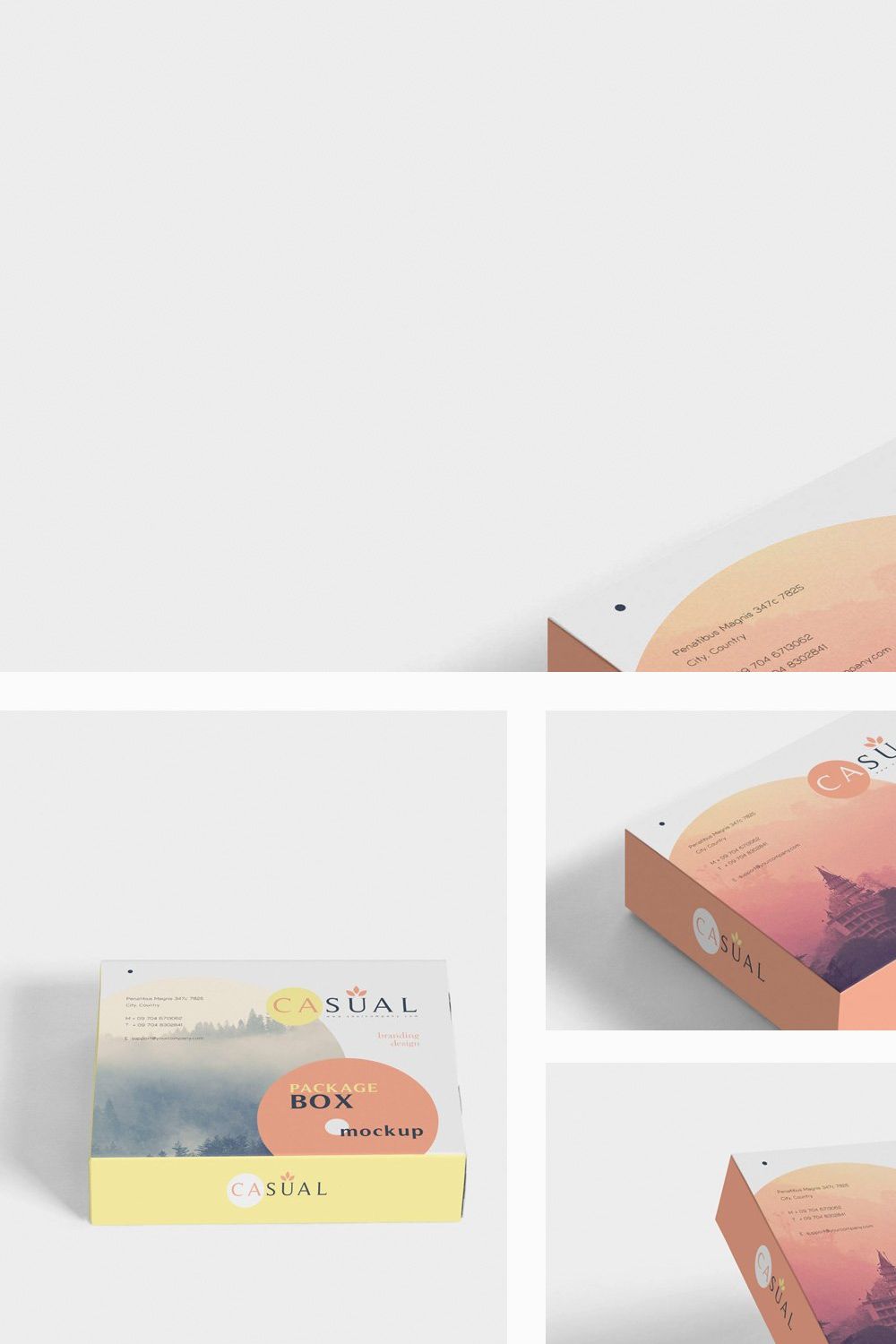 Box Packaging Mockups pinterest preview image.