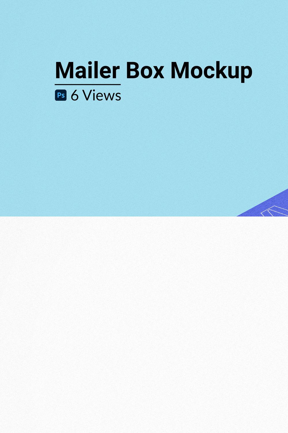 Box PSD Mockup pinterest preview image.