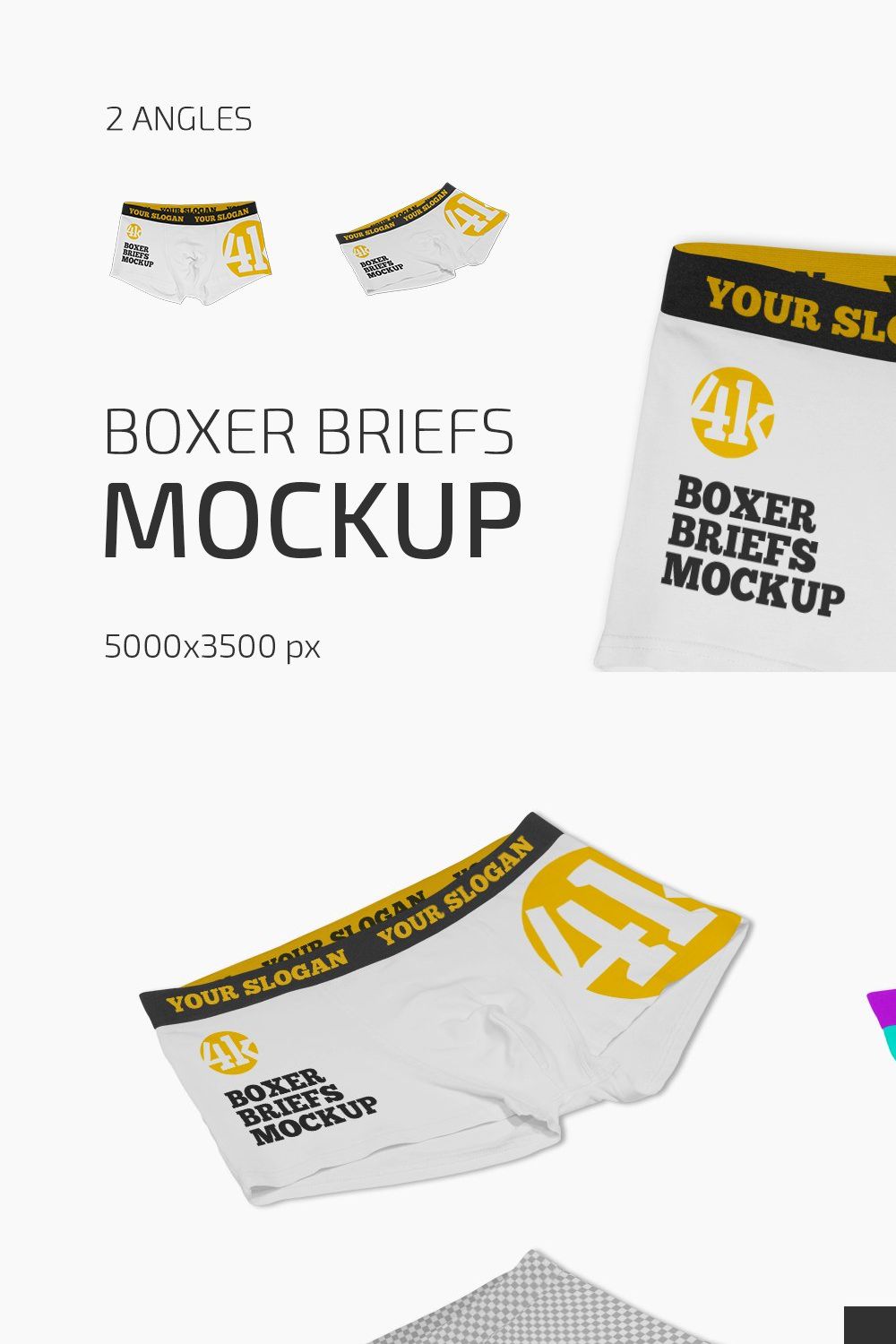 Boxer Briefs Mockup Set pinterest preview image.
