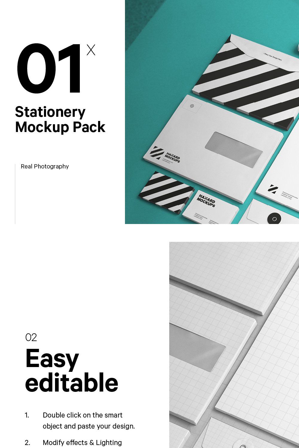 Branding Stationery Mockup pinterest preview image.