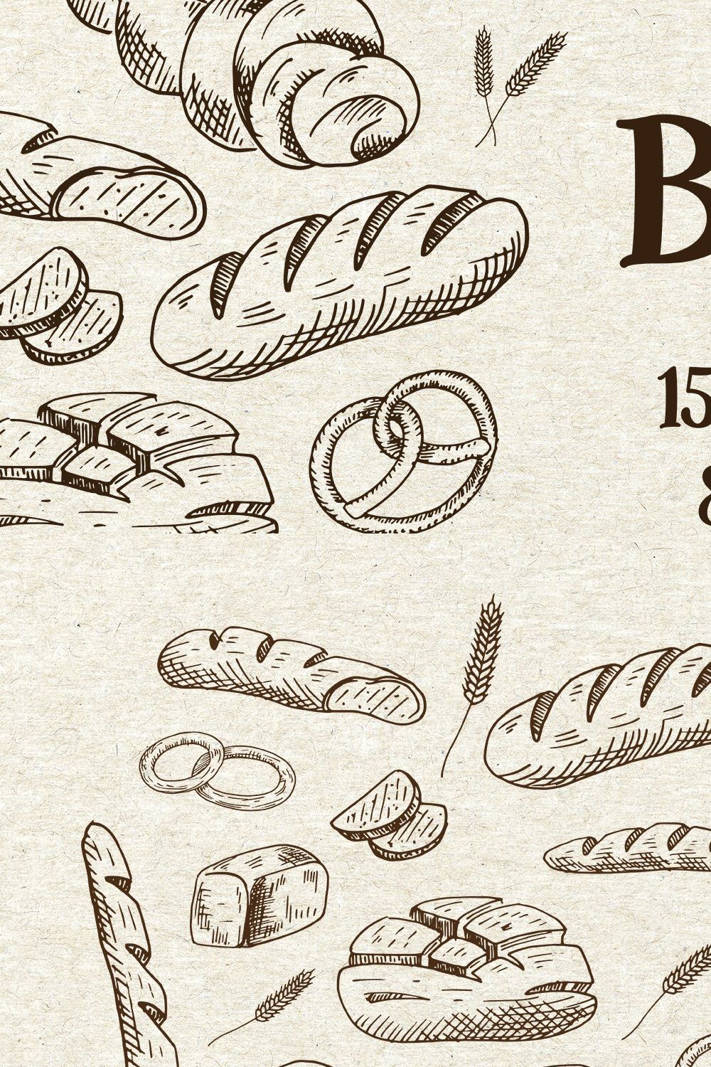 Bread. Sketches and patterns pinterest preview image.