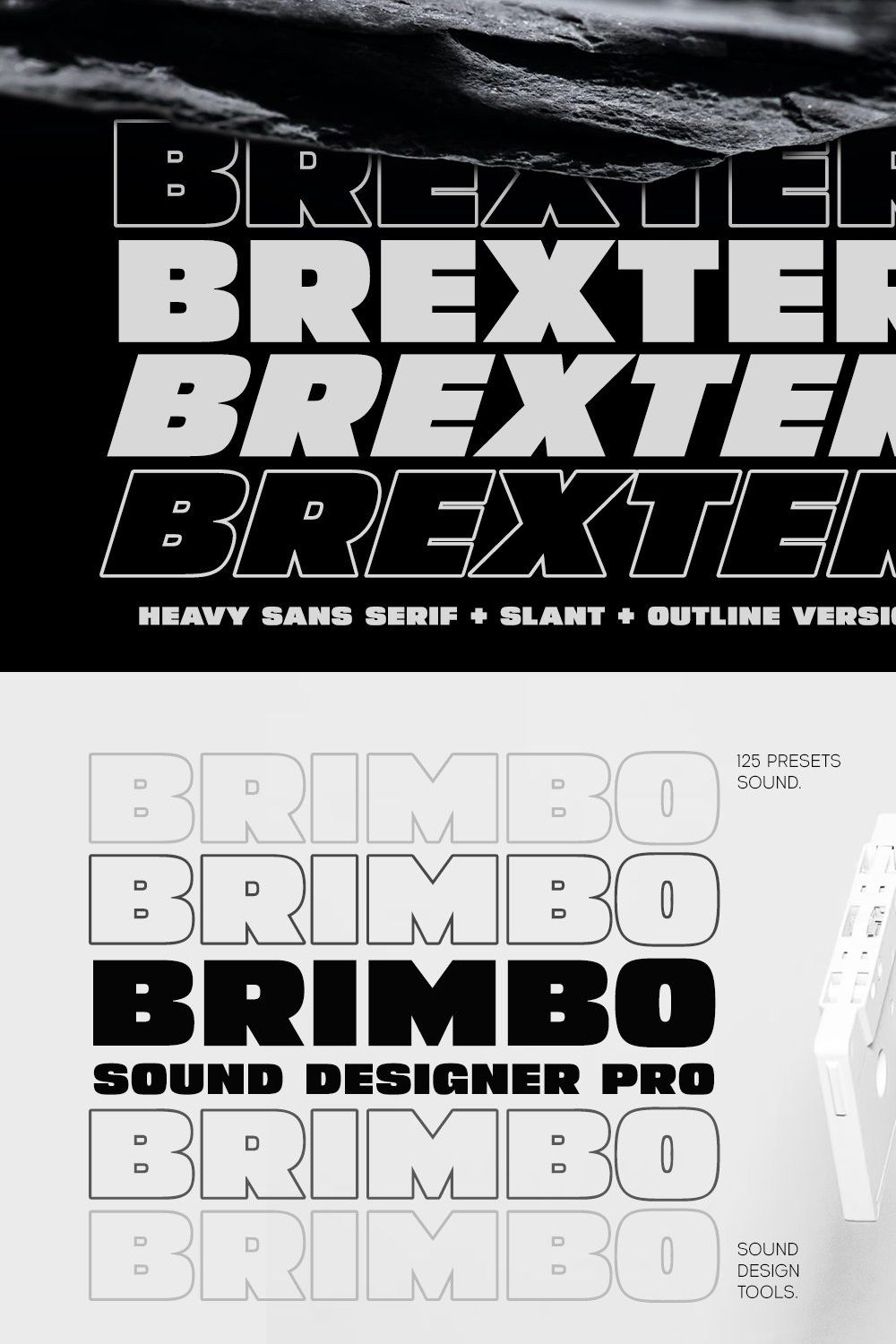 Brexter - Heavy Sans Serif pinterest preview image.