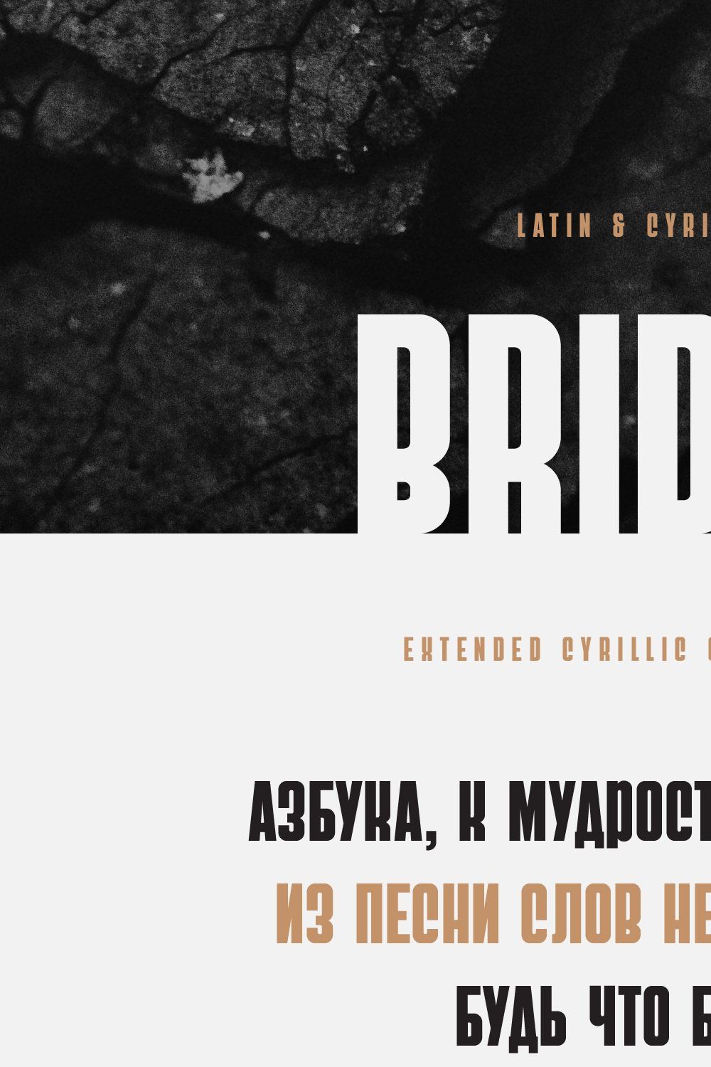Bridge - Sans Serif Font pinterest preview image.