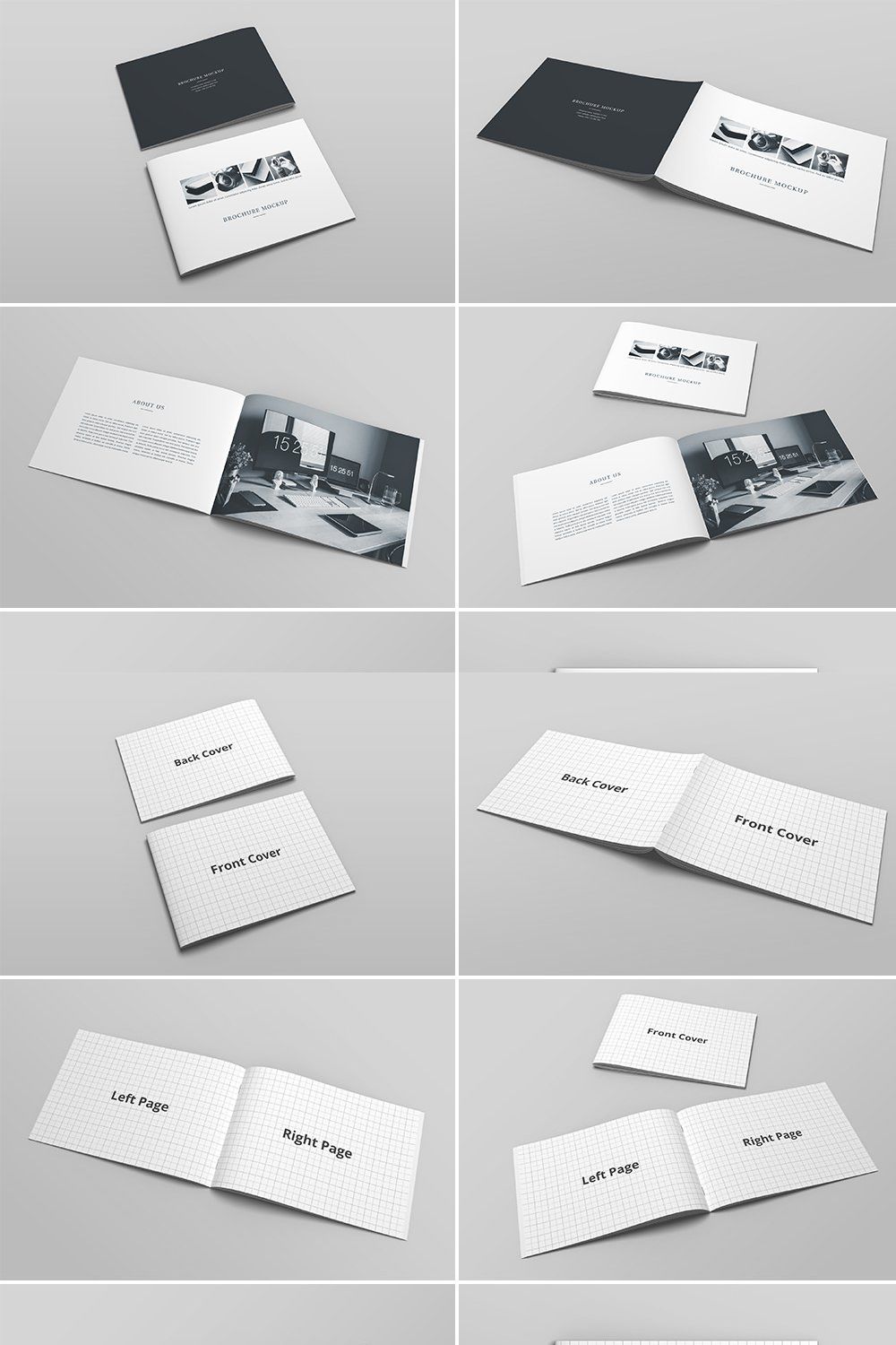 Brochure Catalog Mockup Bundle pinterest preview image.