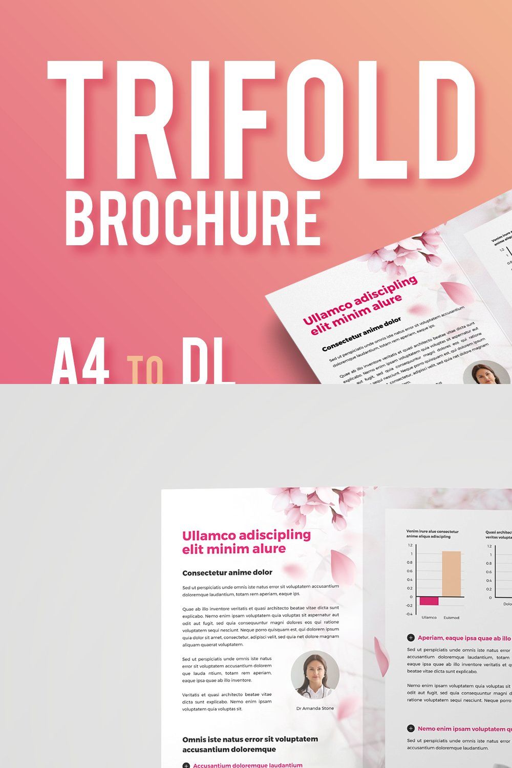 Brochure Template Illustrator pinterest preview image.