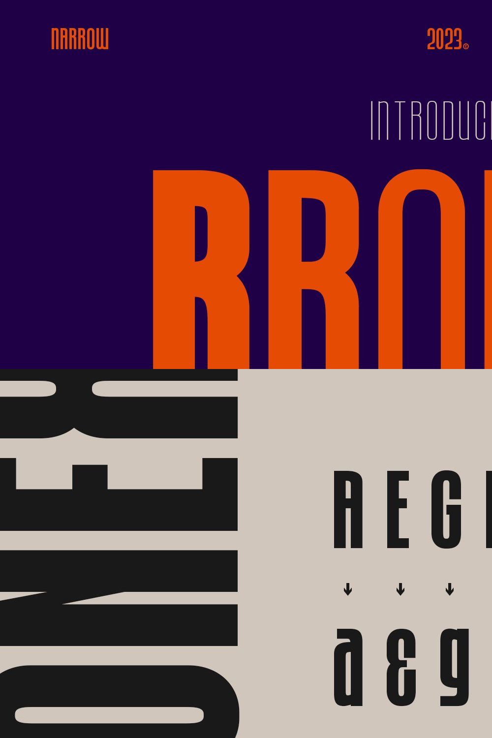 Bronex Typeface pinterest preview image.