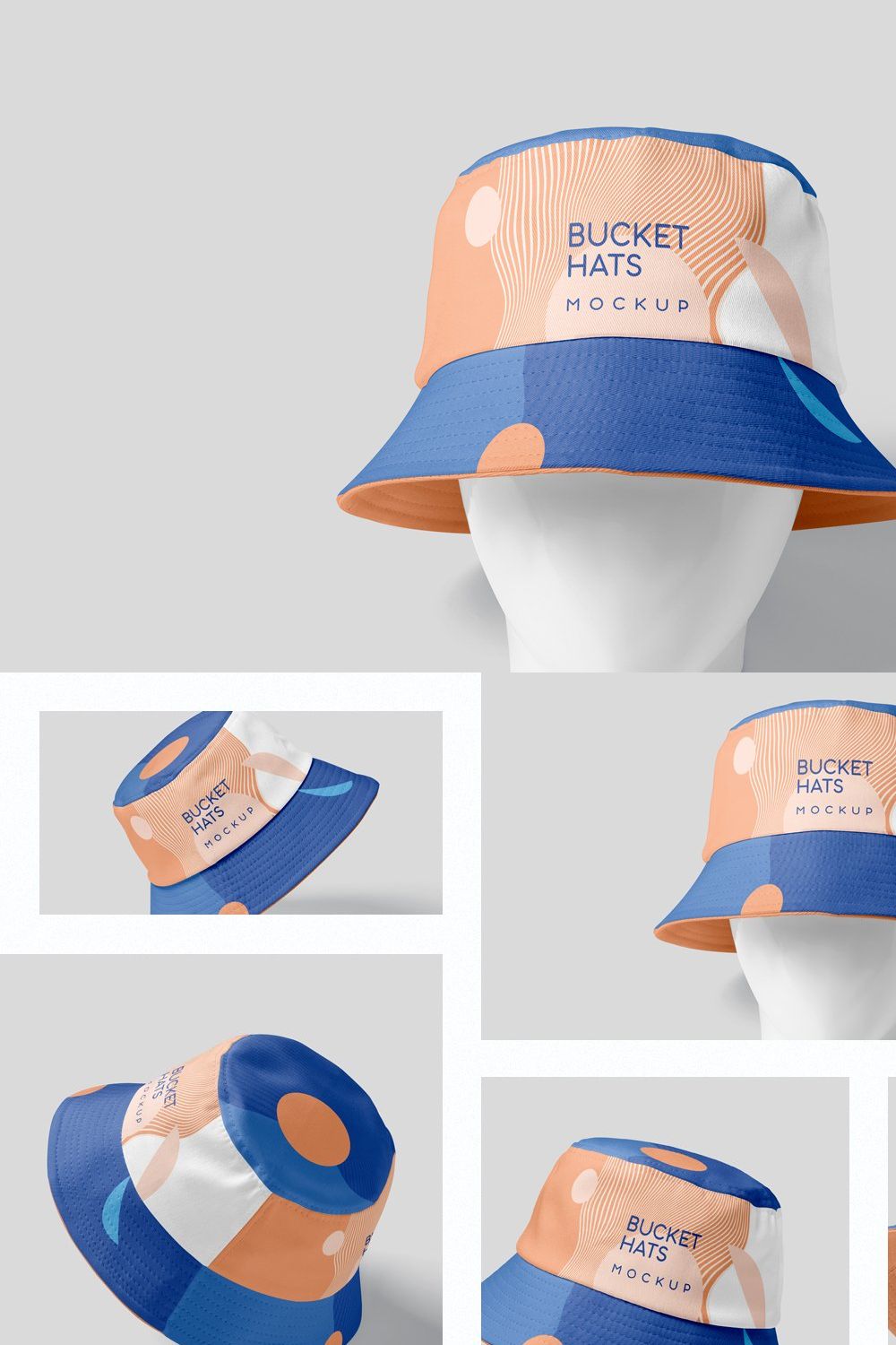 Bucket Hat Mockups pinterest preview image.