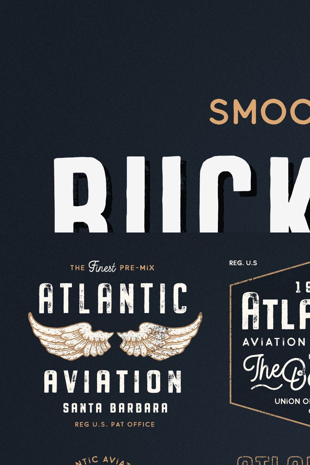 Buckwheat Font Collection pinterest preview image.