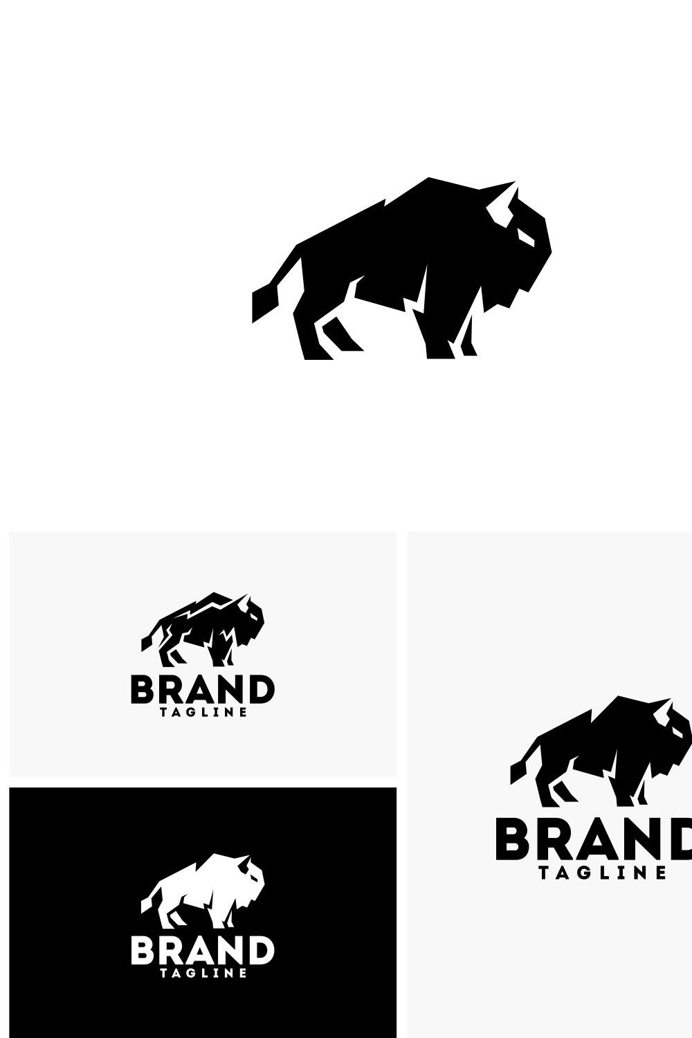 Buffalo Logo Template pinterest preview image.