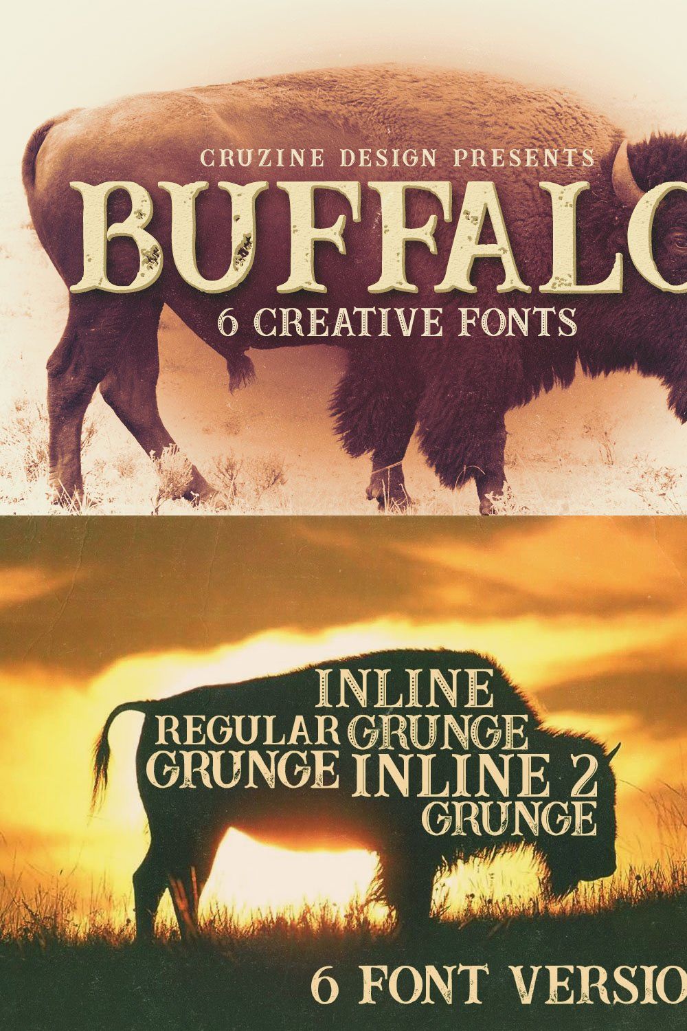 Buffalo Typeface pinterest preview image.