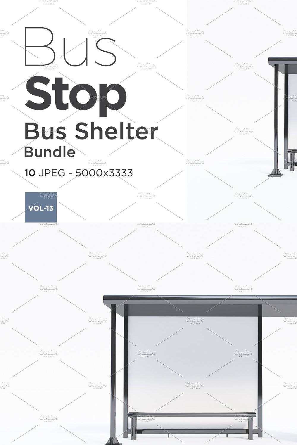 Bus Stop Sign Mockup Vol - 13 pinterest preview image.