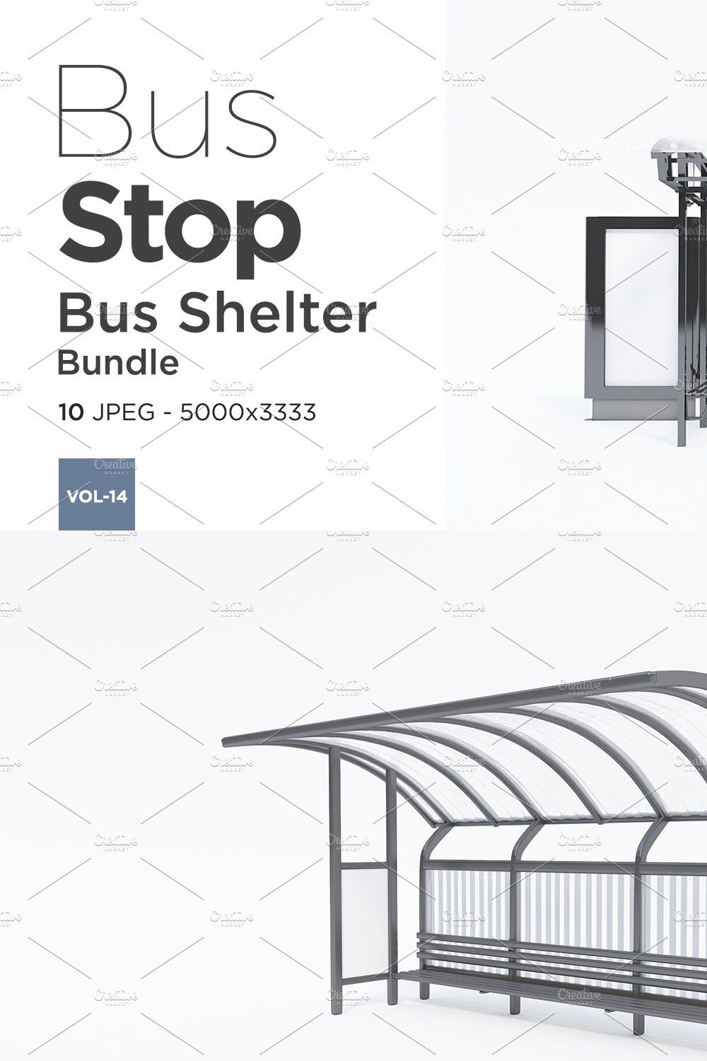 Bus Stop Sign Mockup Vol - 14 pinterest preview image.