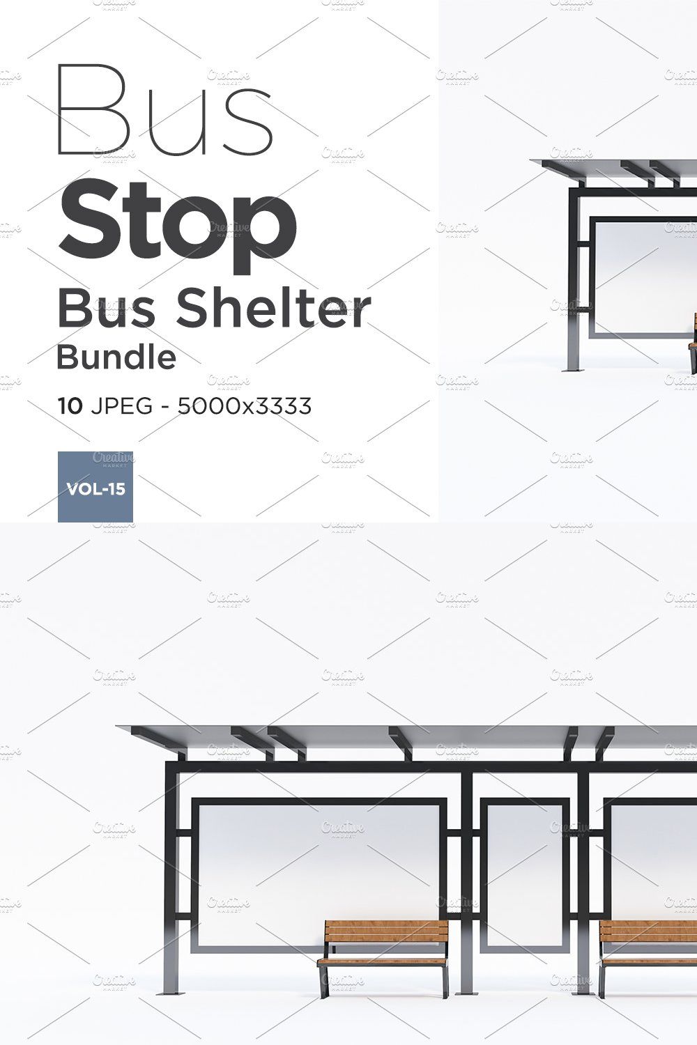 Bus Stop Sign Mockup Vol -15 pinterest preview image.