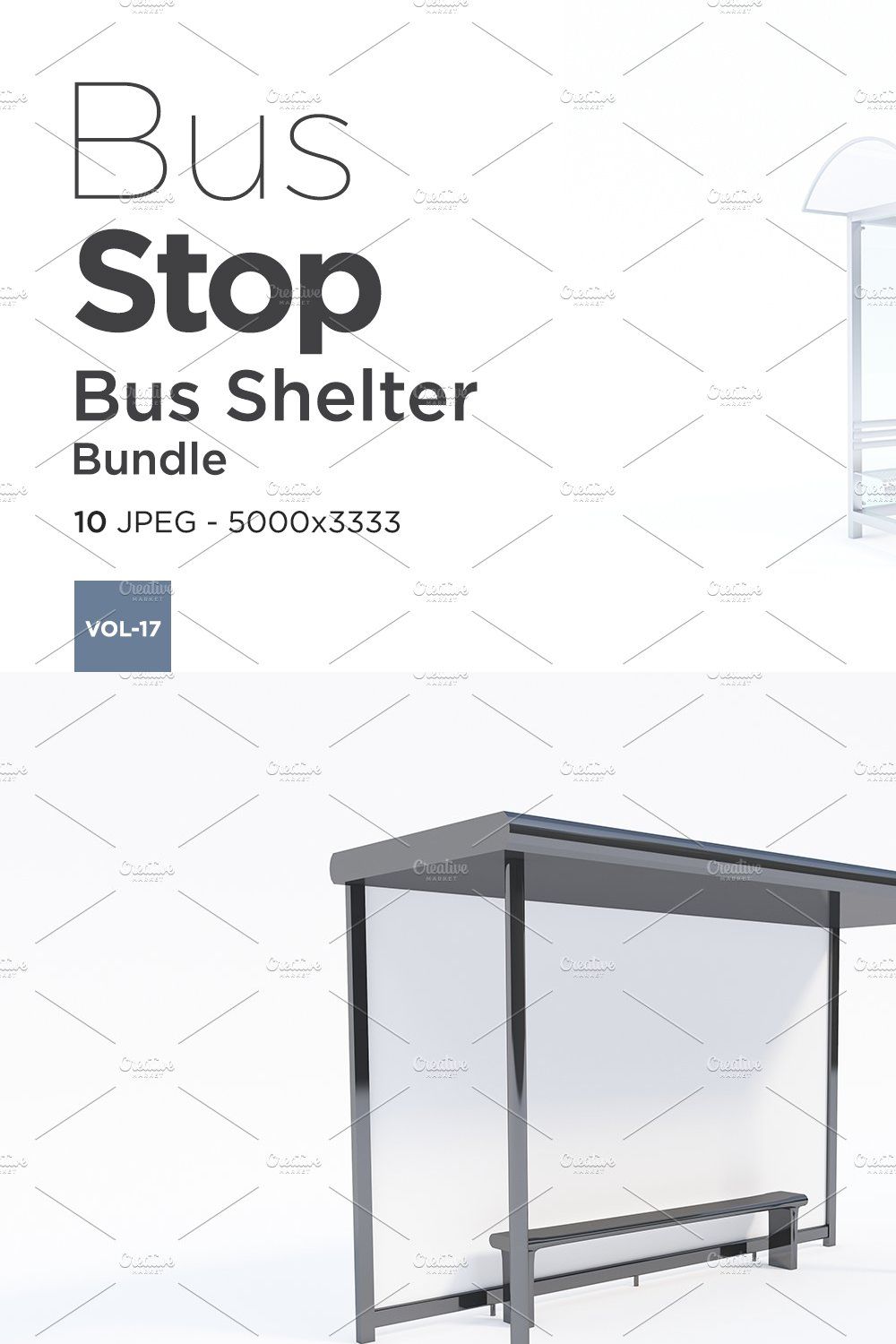 Bus Stop Sign Mockup Vol - 17 pinterest preview image.