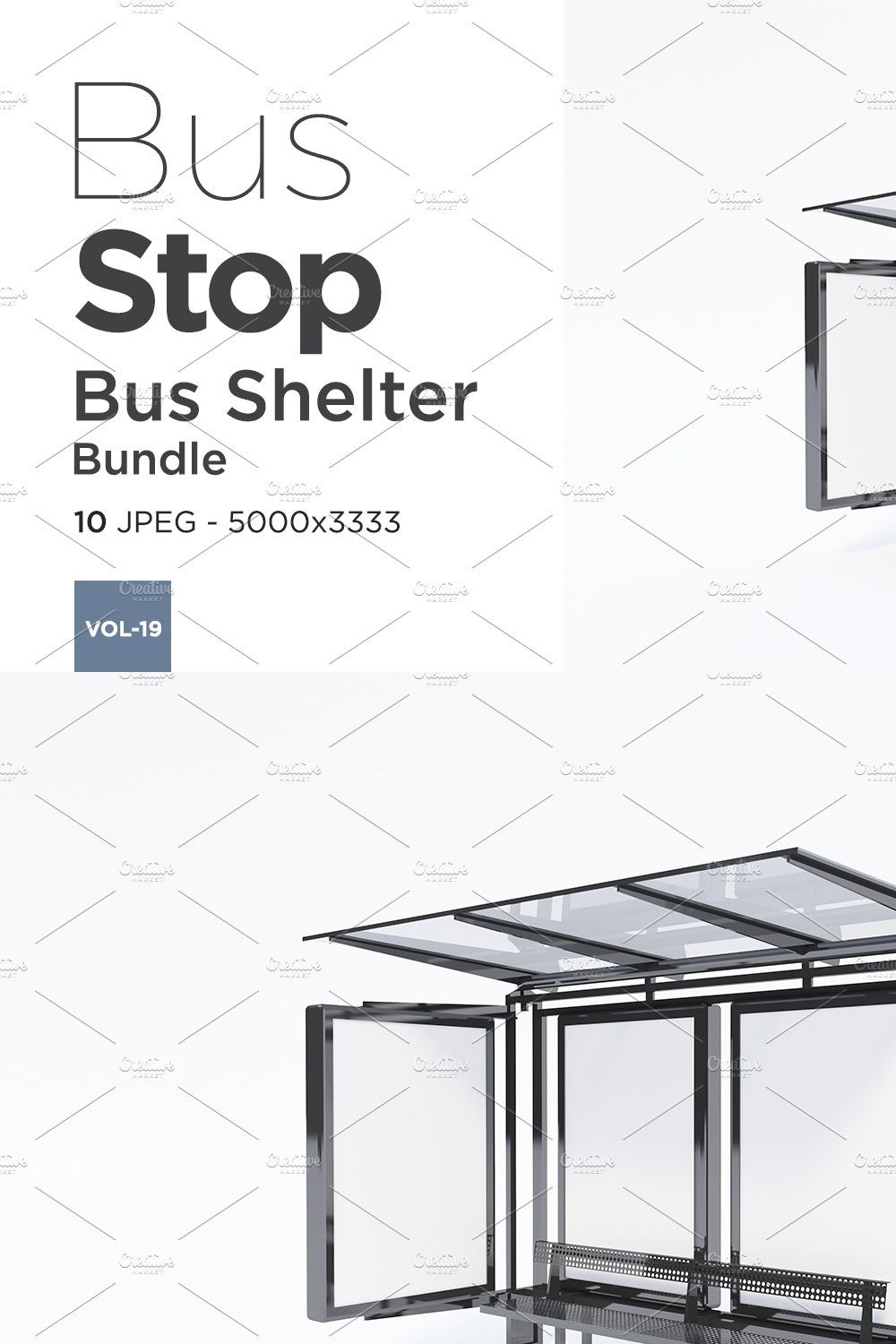 Bus Stop Sign Mockup Vol - 19 pinterest preview image.