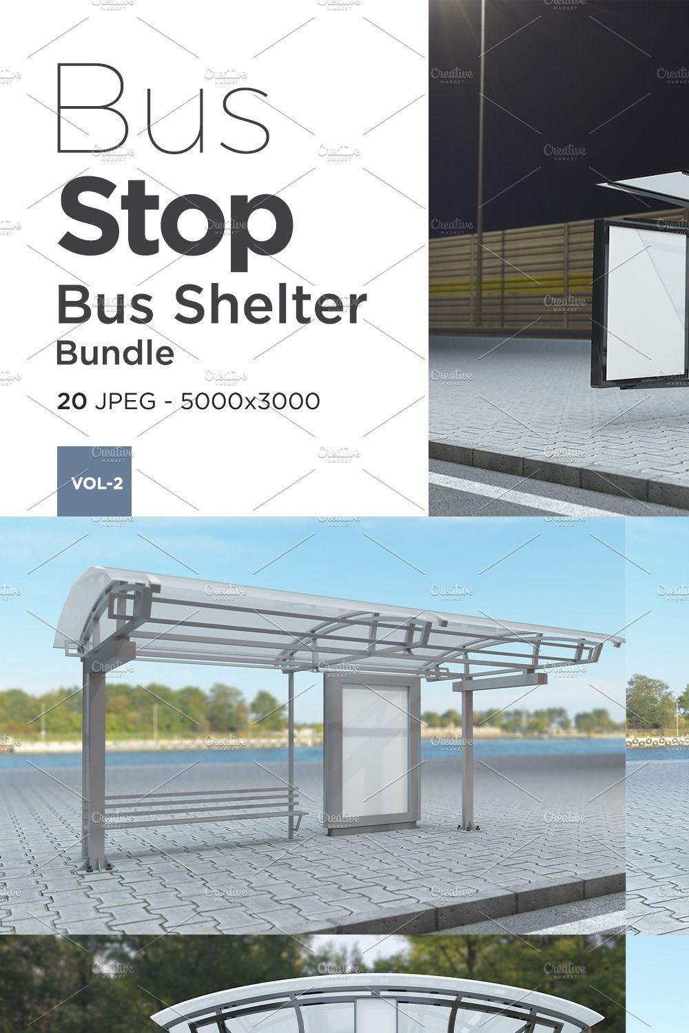 Bus Stop Sign Mockup Vol - 2 pinterest preview image.