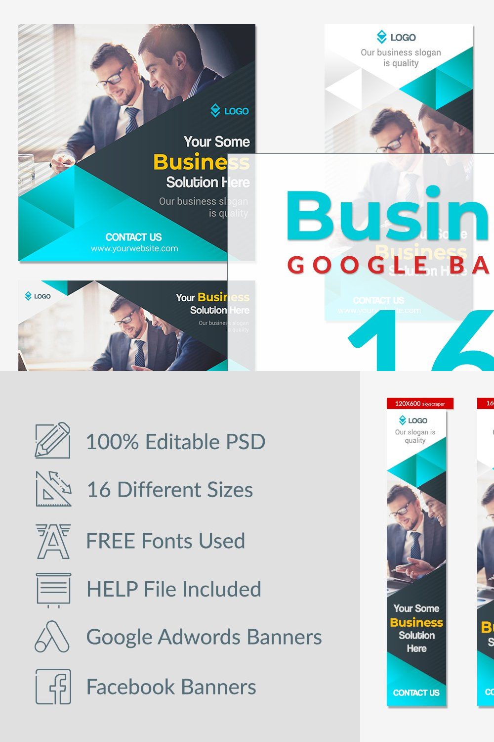 Business Banners pinterest preview image.