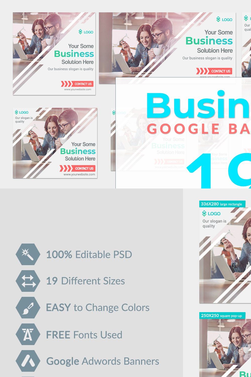 Business Banners pinterest preview image.