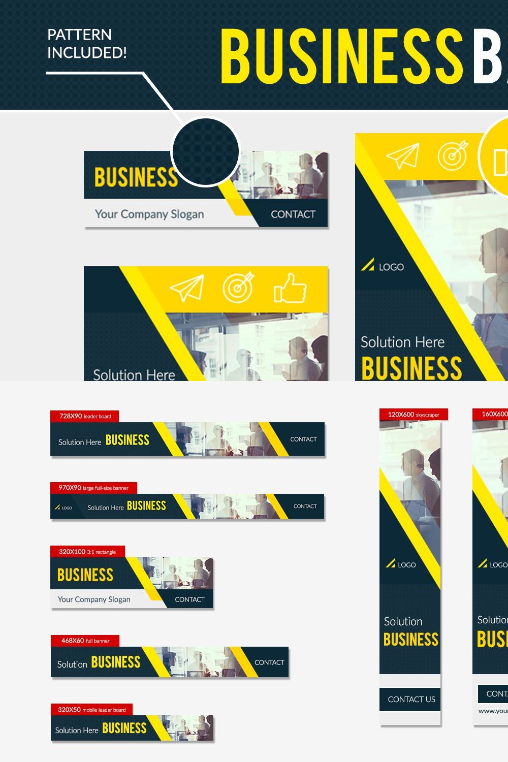 Business Banners pinterest preview image.