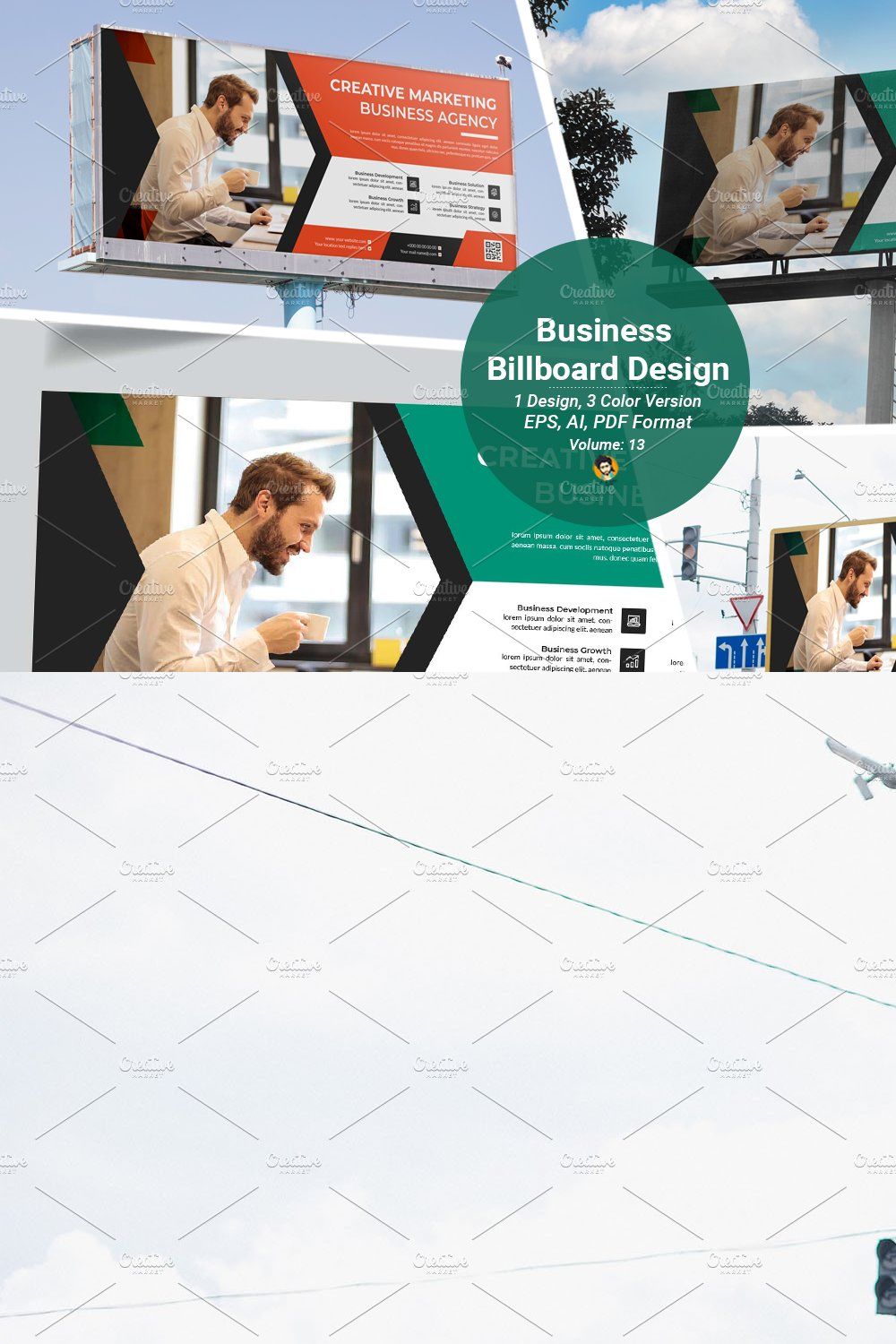 Business Billboard Design pinterest preview image.