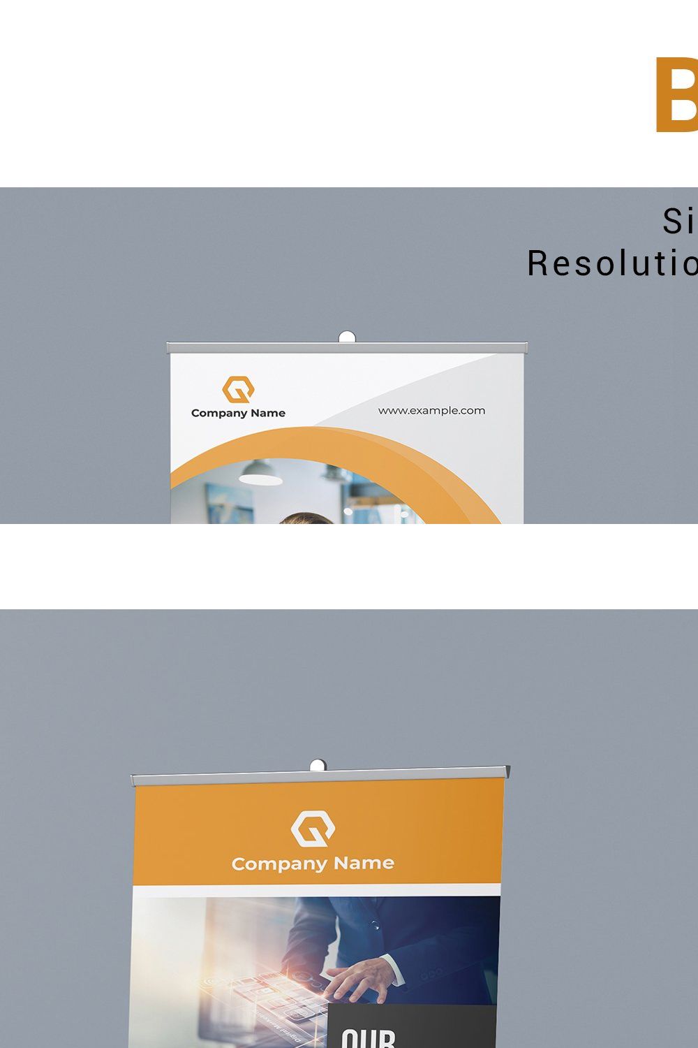 Business Roll Up Banner pinterest preview image.