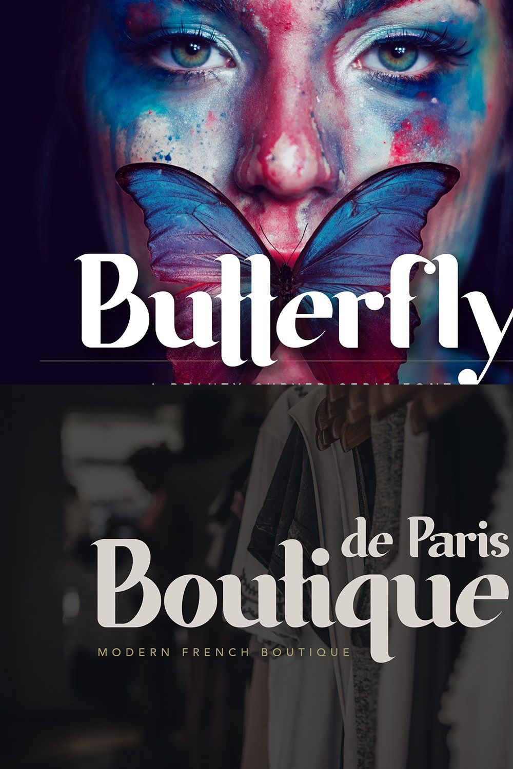 Butterfly Beauty Font pinterest preview image.