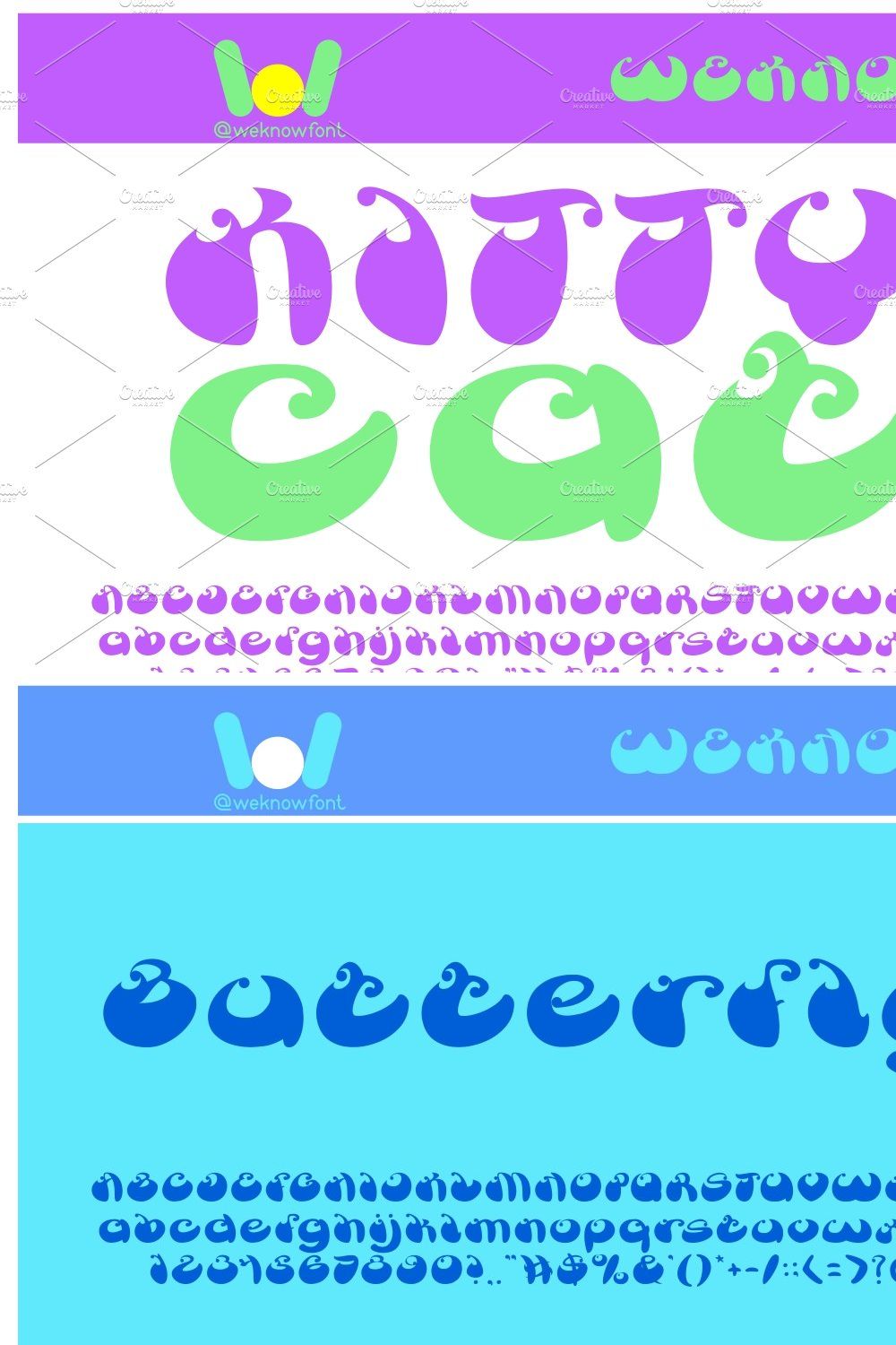Butterfly font pinterest preview image.