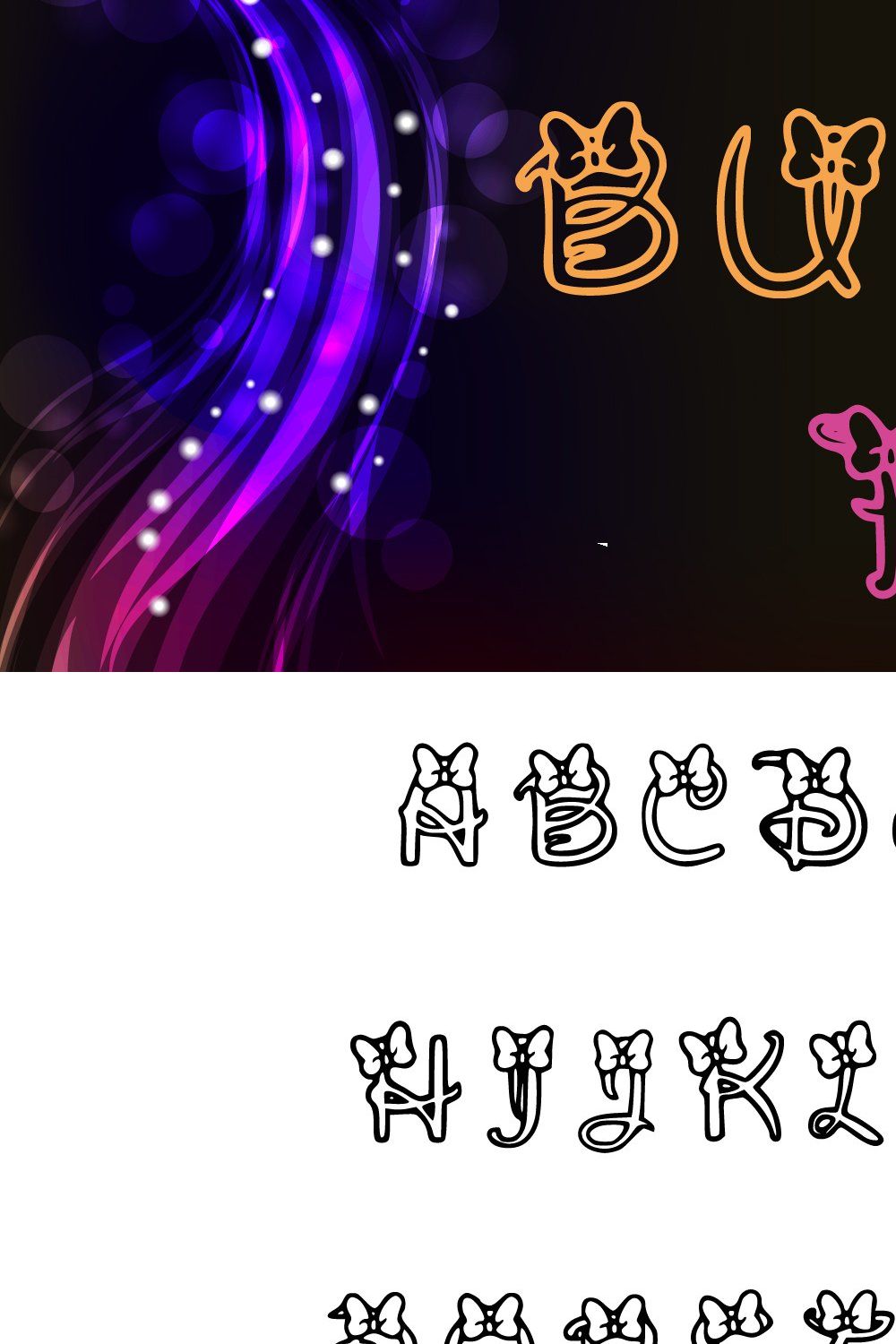 ButterFly Font pinterest preview image.