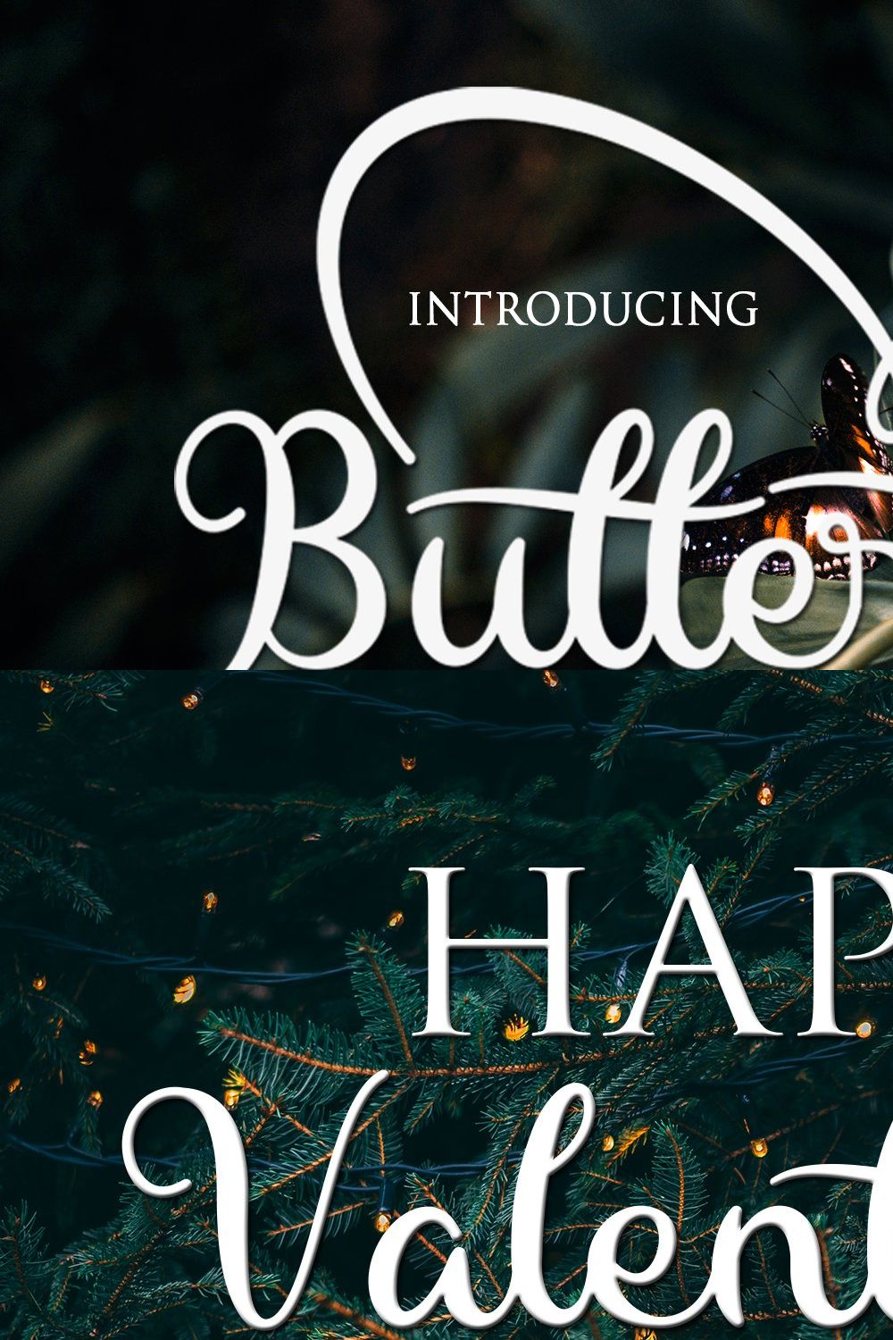 Butterfly Font - Swash Style pinterest preview image.